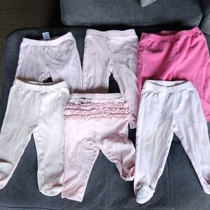 Pink baby pants bundle of 6